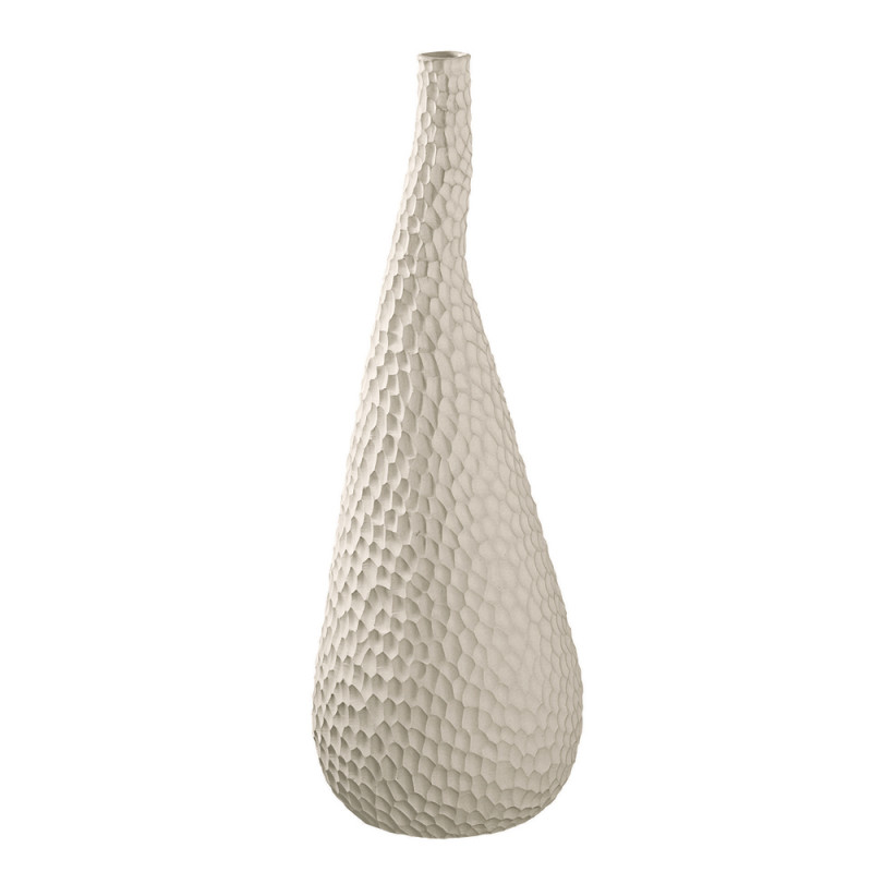 Vase organique bombé, coloris grès - H. 33,5xD. 10