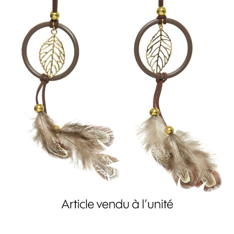 Suspension pour sapin de Noël Couronne de plume mu