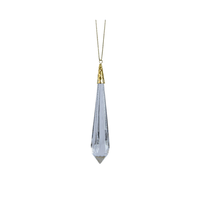 Suspension de Noël : stalactite clair - H. 14cm