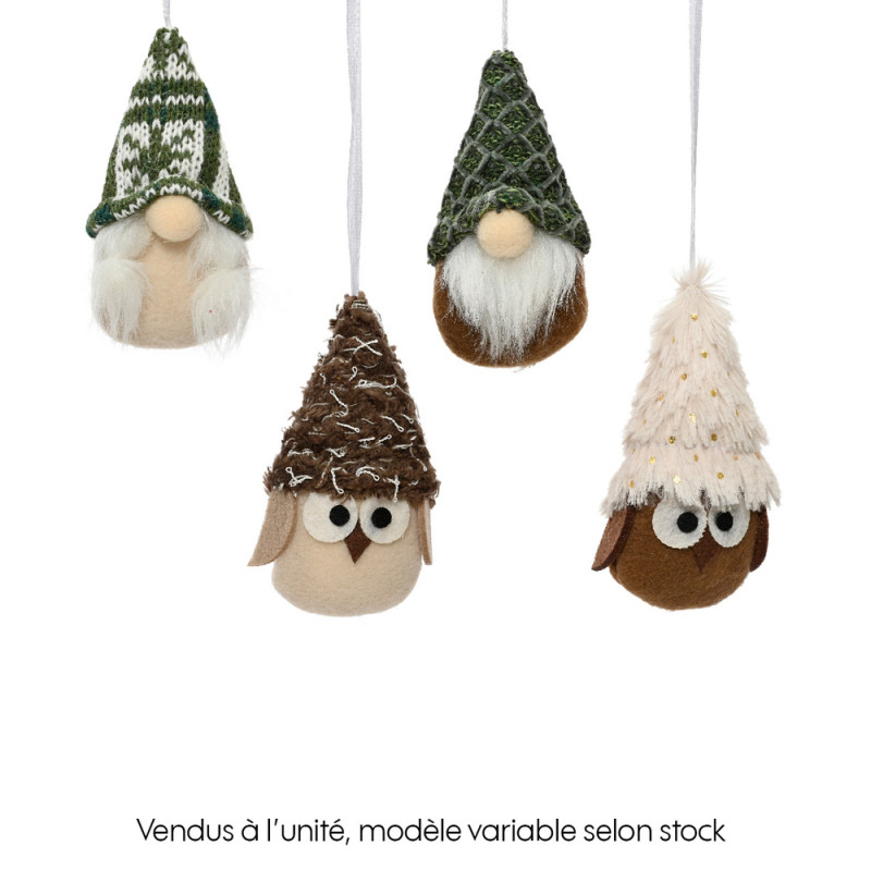 Suspension de Noël : Figurine polyester 6x4xH. 10c