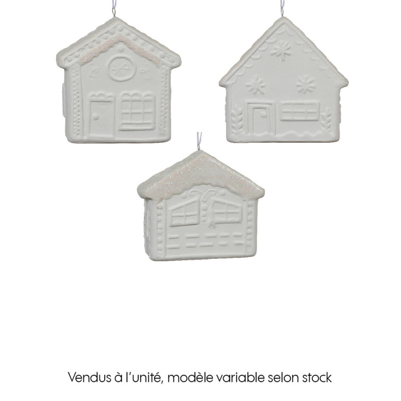 Suspension de Noël : maison de dolomite, coloris b
