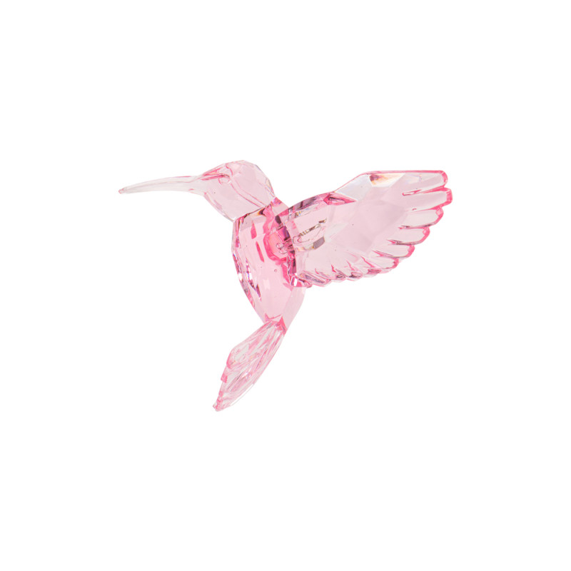 Suspension de Noël : colibri, coloris rose - H. 10