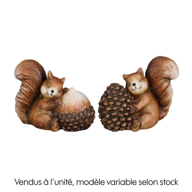 Décoration écureuil, coloris marron, modèle variab
