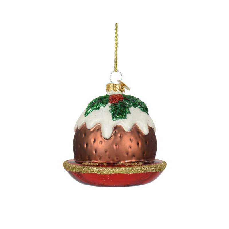 Décoration de Noël en verre à suspendre 'Gâteau' -