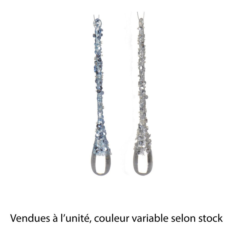 Suspension de Noël 'Gouttes paillettées', coloris