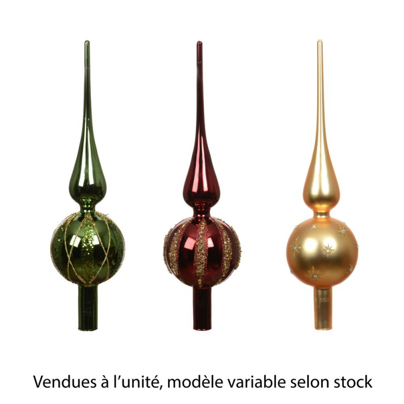 Cimier en verre brillant, modèle variable - H. 31c