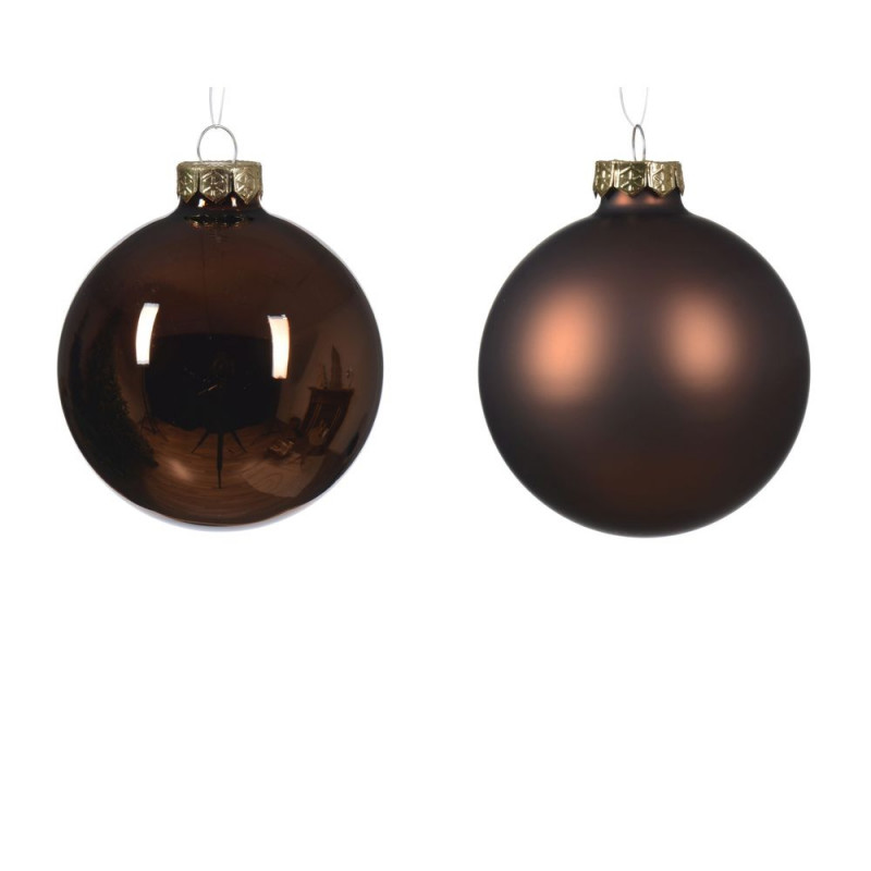 Assortiment de 10 boules de Noël en verre, coloris