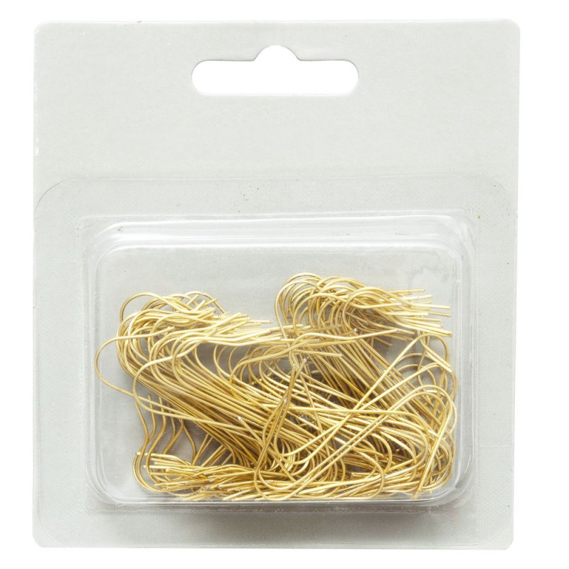Crochets pour boules de Noël, coloris or, taille S