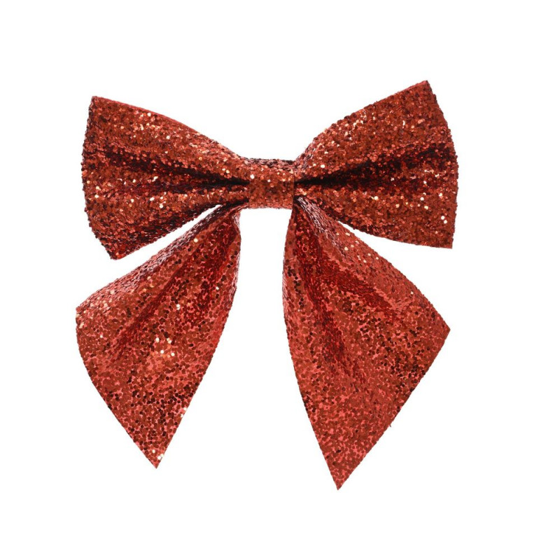 Noeud rouge sur clip 1x12x13cm