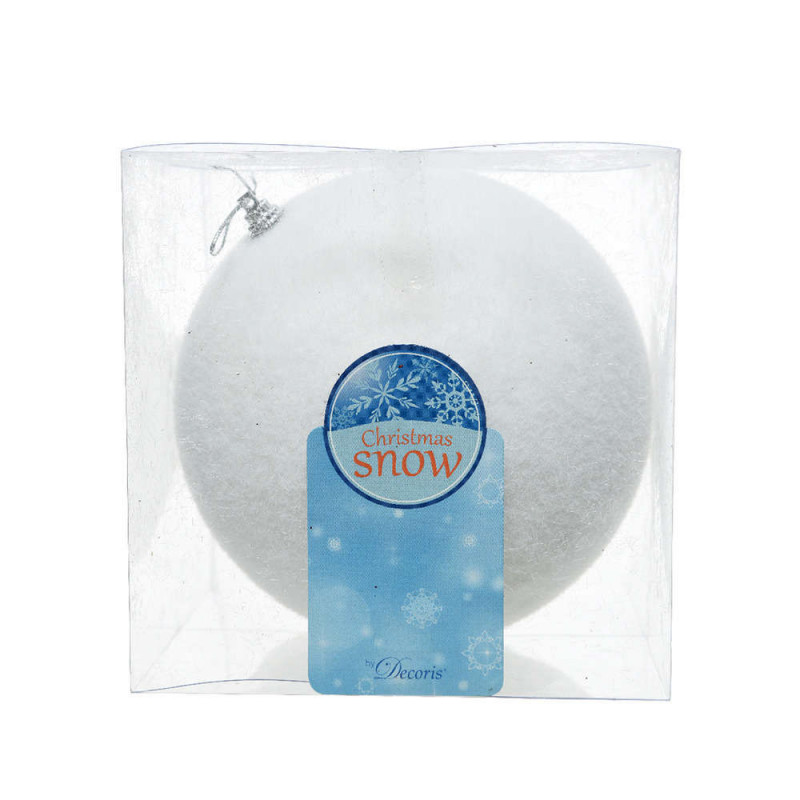 Boule Neige mousse D. 14cm blanc