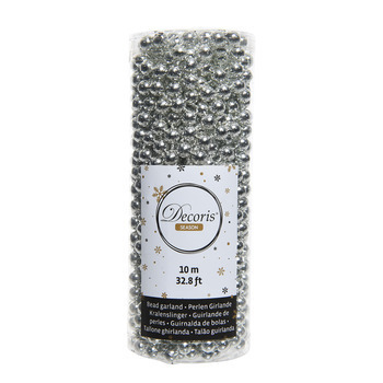 Guirlande de perles, coloris argent