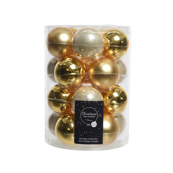 20 boules de Noël en verre or - D. 6cm