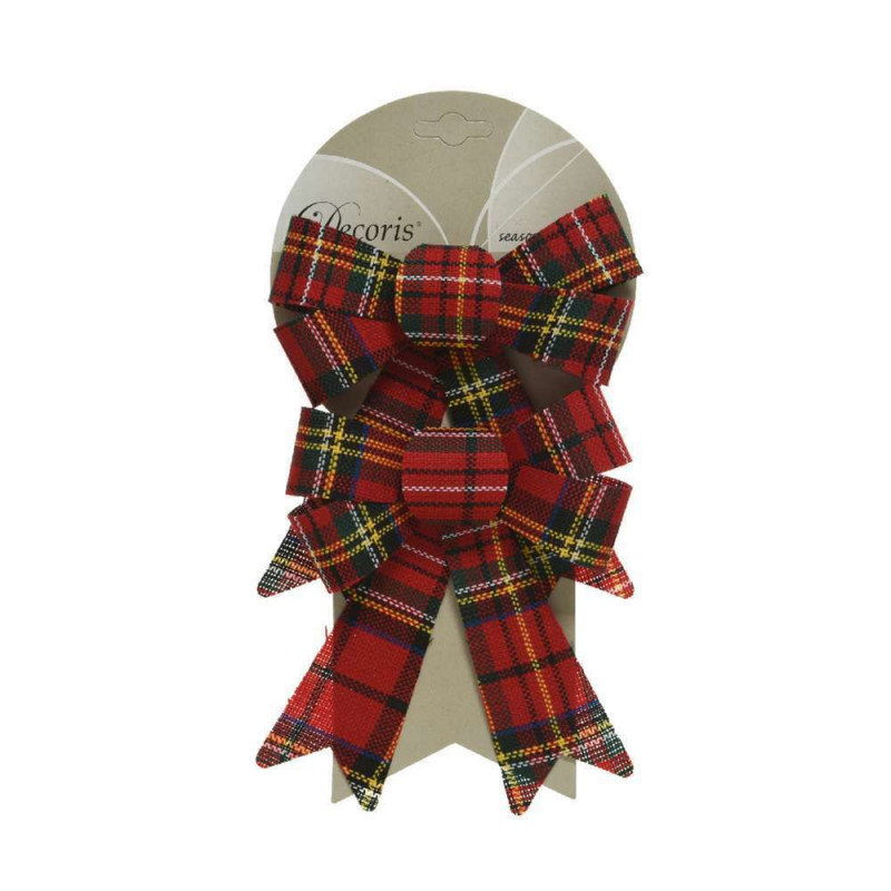 Suspension de Noël en polyester : nud multicolore