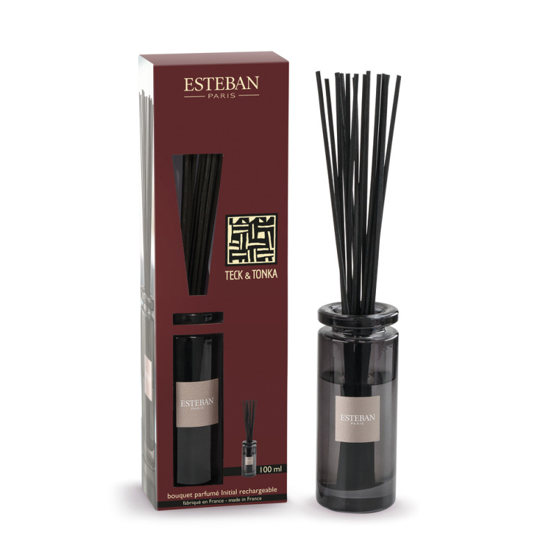 Bouquet parfumé et sa recharge Teck - 100 ml