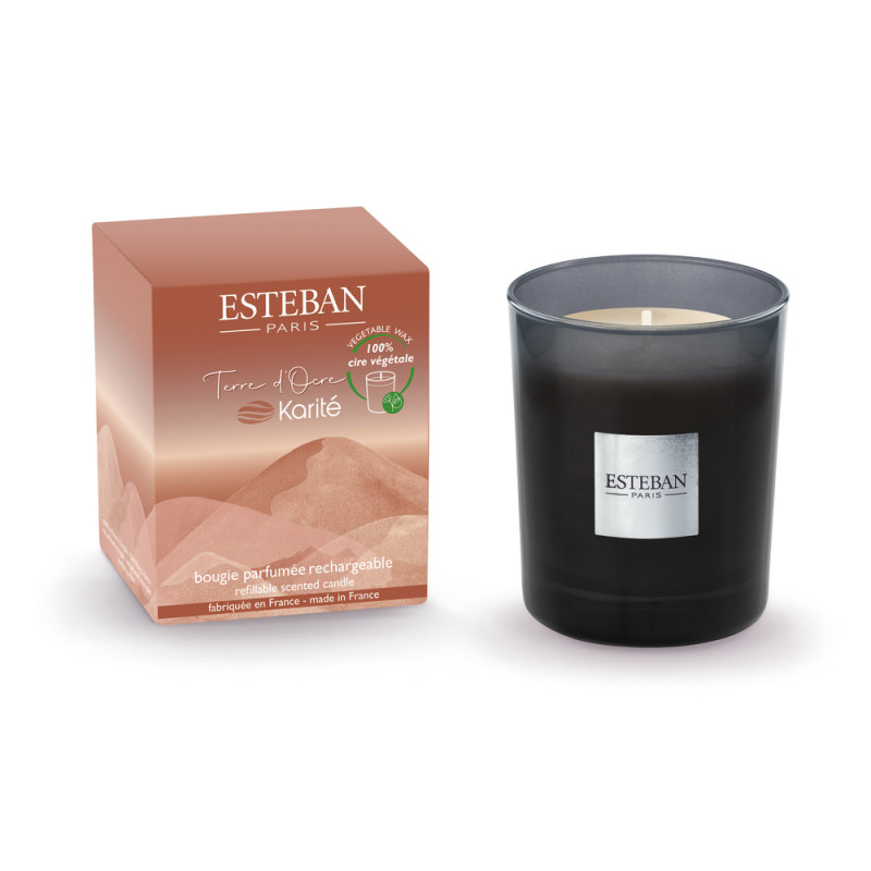 Bougie parfumée Terre d'Ocre Karité rechargeable 1