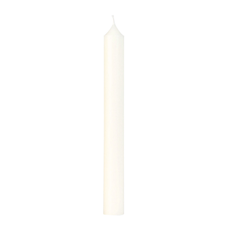 Bougie chandelle, coloris ivoire - H. 20xD. 2,2cm