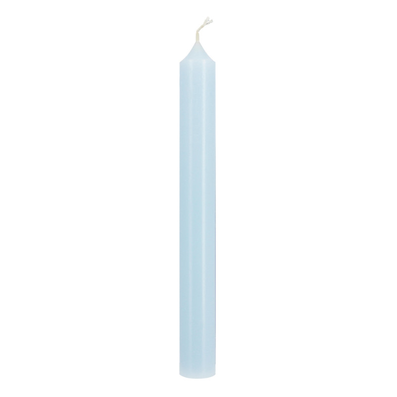 Bougie chandelle, coloris bleu clair - H. 20xD. 2,