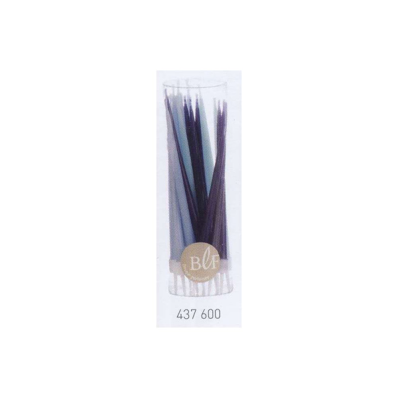 Tube de 20 bougies anniversaire : bleu