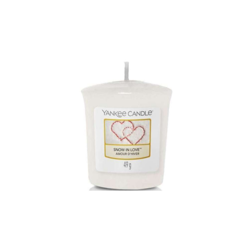 Bougie votive : L?amour d?hiver, d.4,8cm