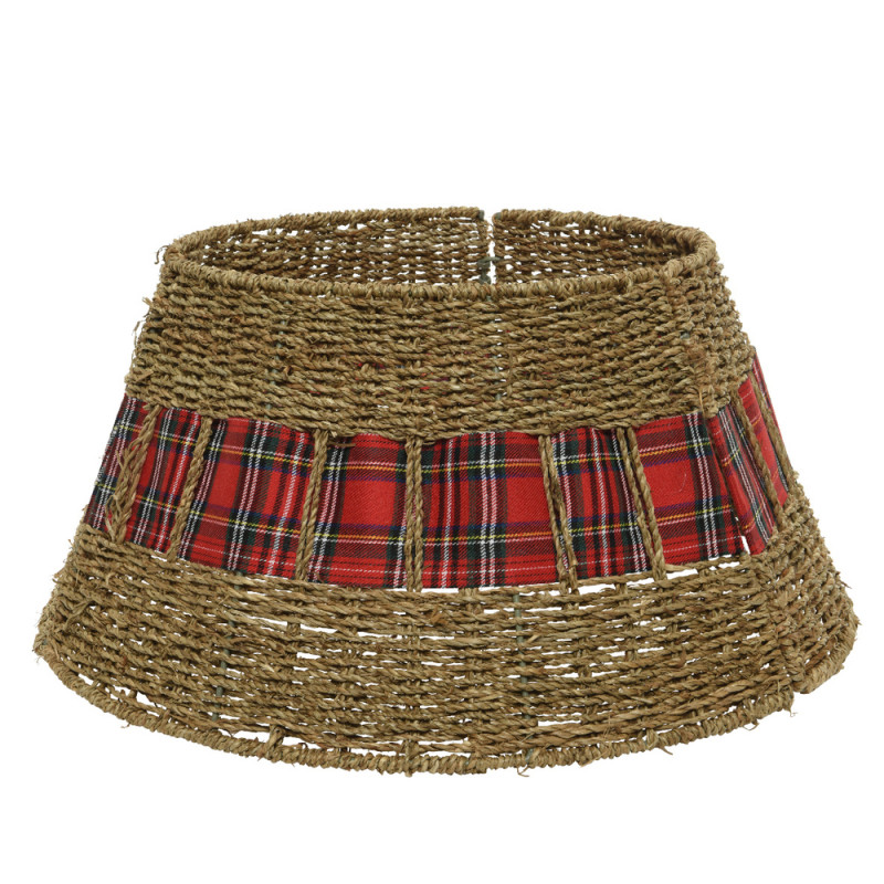 Cache-pied pour sapin en algue tissée - D. 70 H. 2