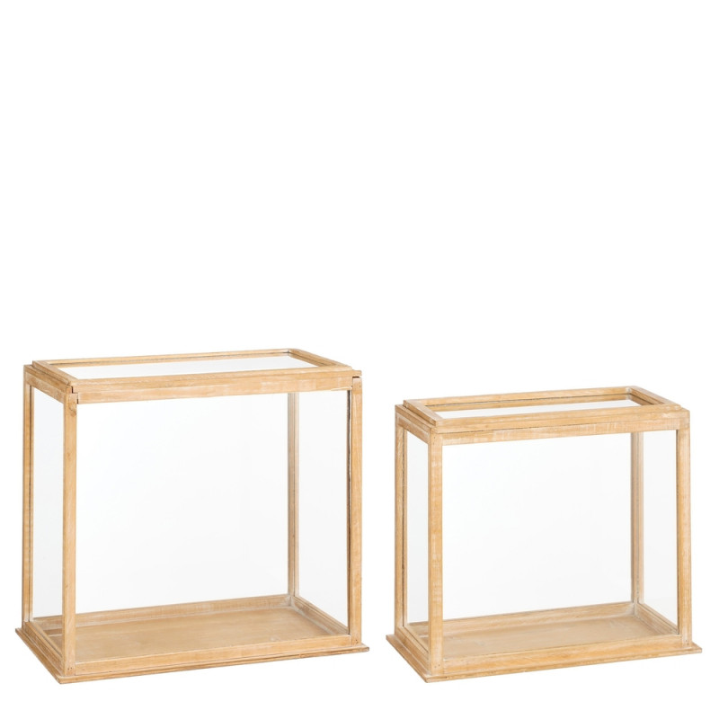 Vitrine en bois 43x23cm h38cm