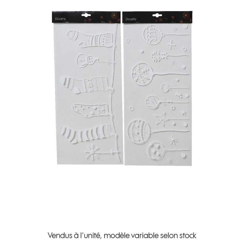 Décoration de fenêtre plastique blanc 23X49cm