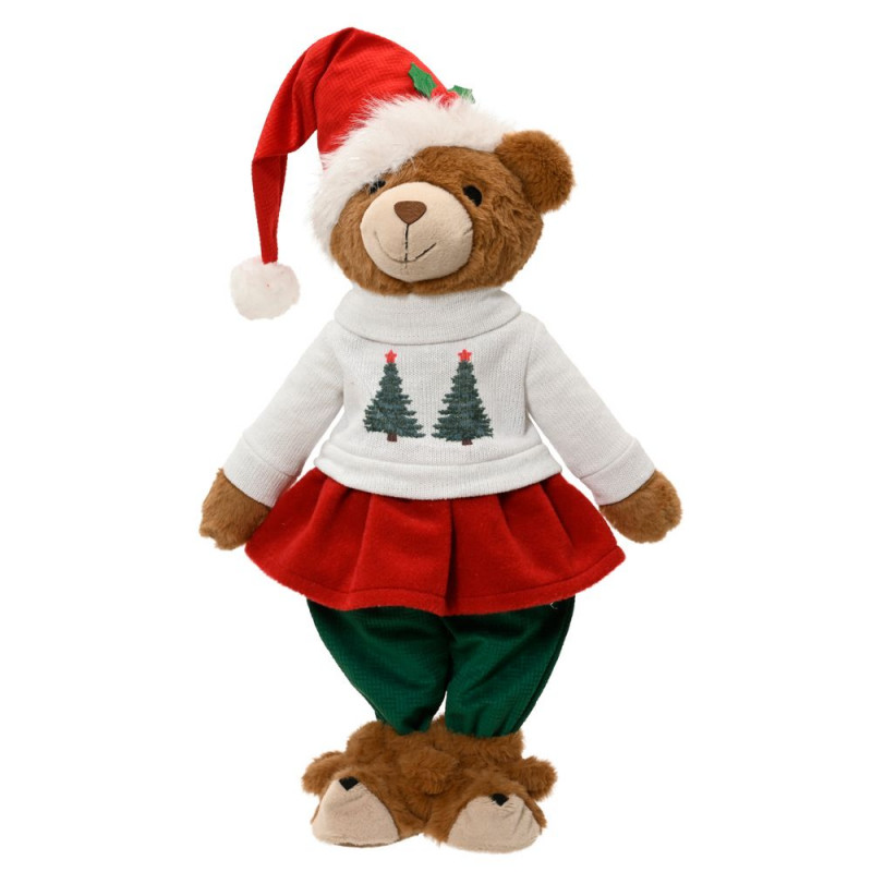 Décoration de Noël : ours avec pull - H. 60cm