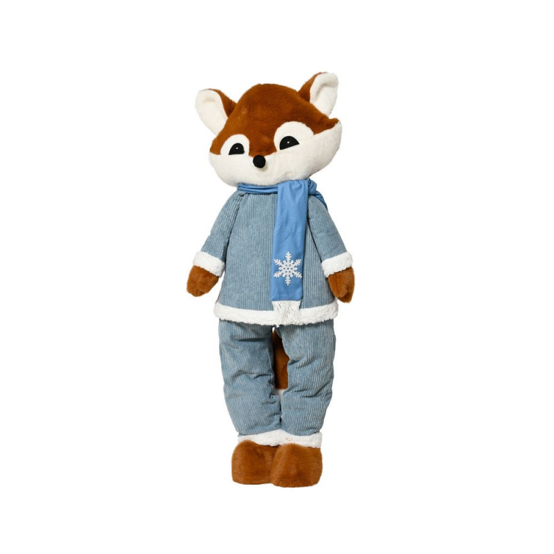 Peluche de Noël 'Renard', coloris bleu - H. 110cm