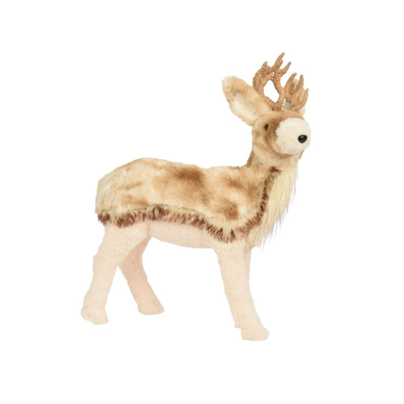 Cerf de Noël en fourrure artificielle, coloris bei