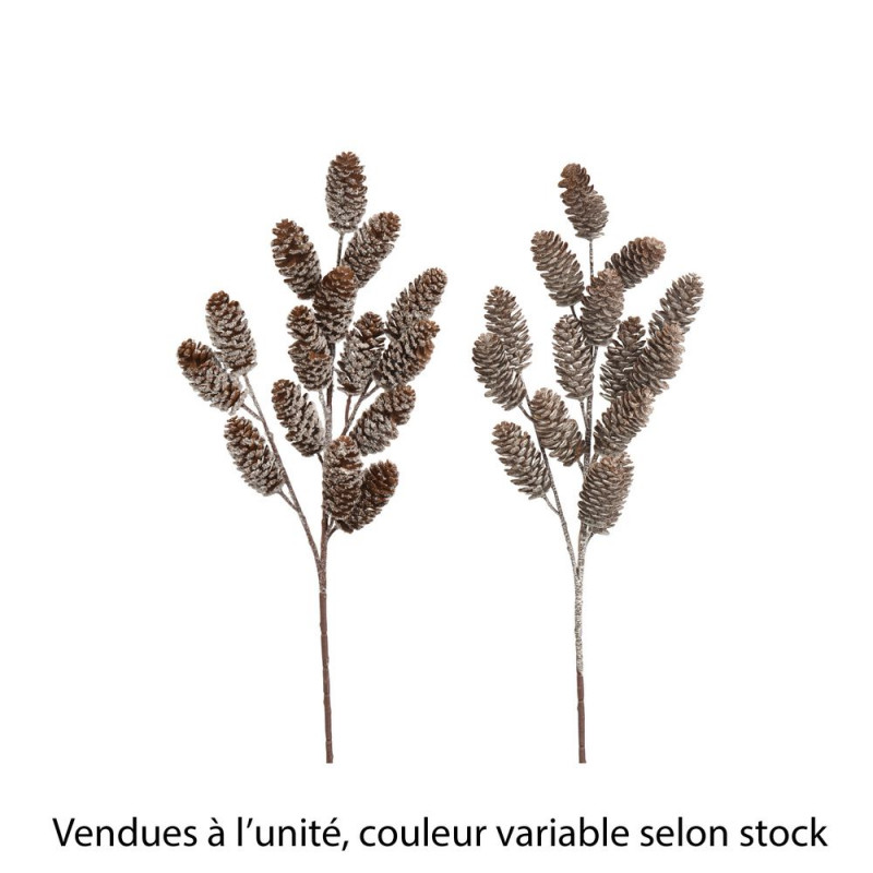 Branche 'Pomme de pin', coloris variable - H. 62cm