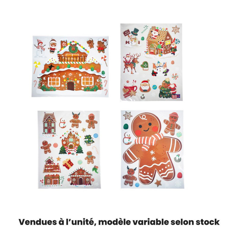 Sticker pour vitre, motif pain d'épices, modèles v