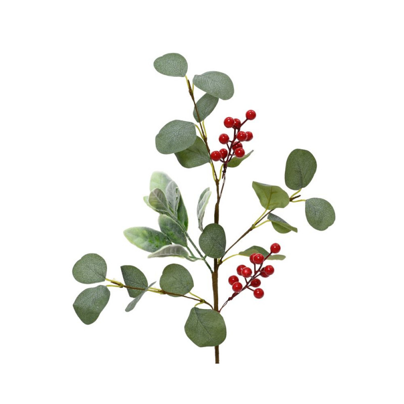Branche avec baies vertes L. 50cm