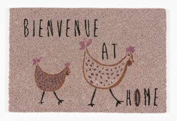 Tapis girly poule 60x40cm