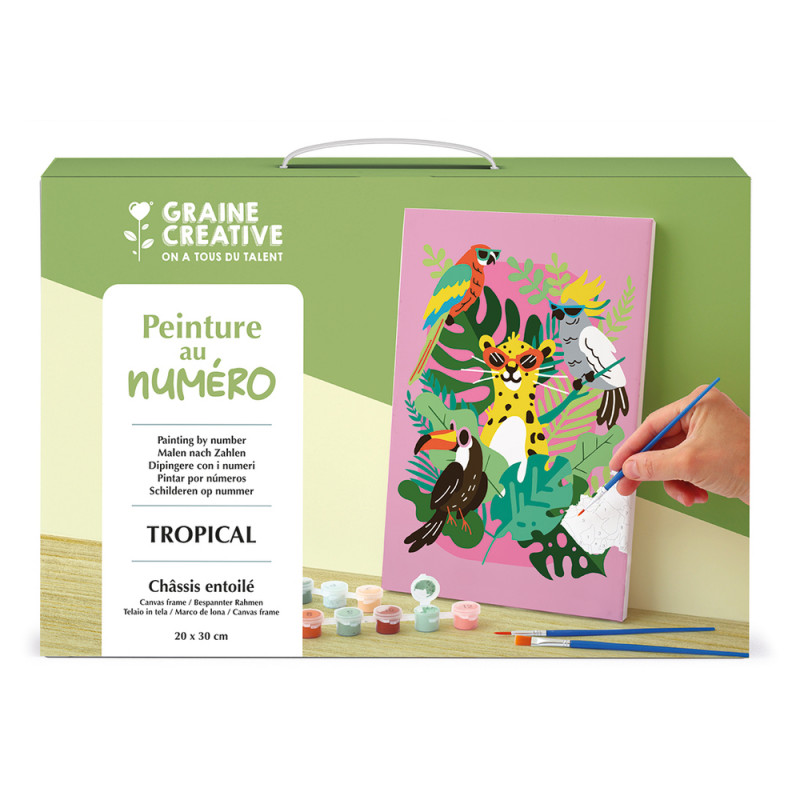 Kit de peinture par numéros 'Tropical', coloris ve