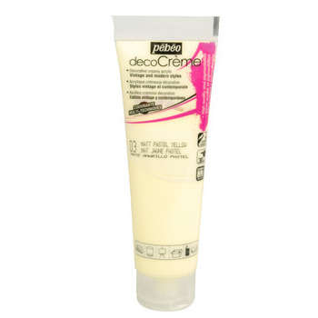 Peinture Décocrème : jaune pastel 120 ml