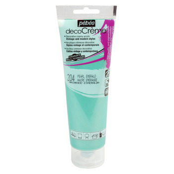 Peinture Décocrème : émeraude nacré 120 ml