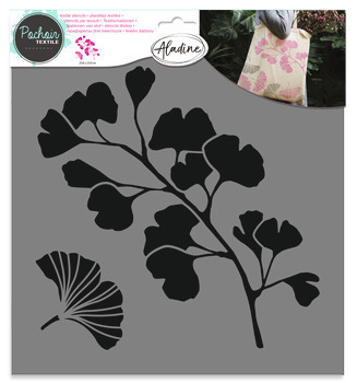 Pochoir textile végétal 2