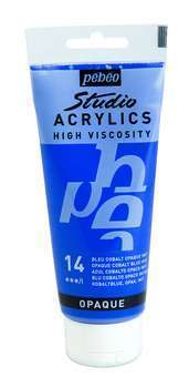 Studio Acrylics : 100ml bleu cobalt imit