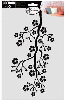 Pochoir de décoration - branches sakura - 20 x 30