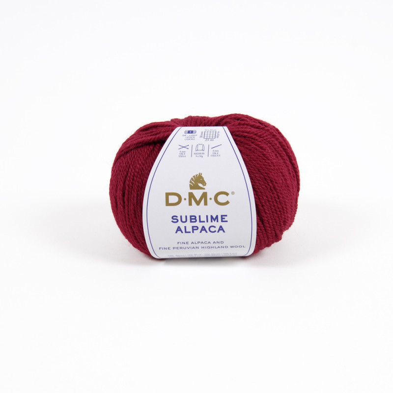 Pelote Sublime Alpaga et laine, coloris rouge 502