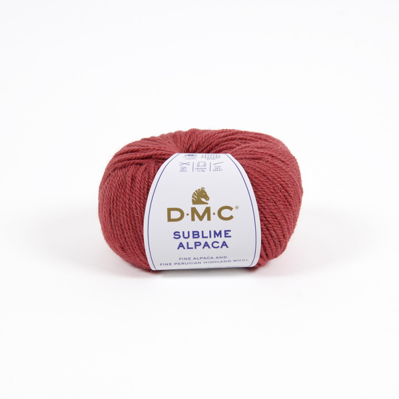Pelote Sublime Alpaga et laine, coloris rouge 512