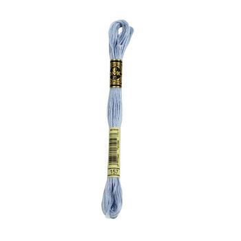 Echevette de coton mouliné spécial, 8m - Bleu doux