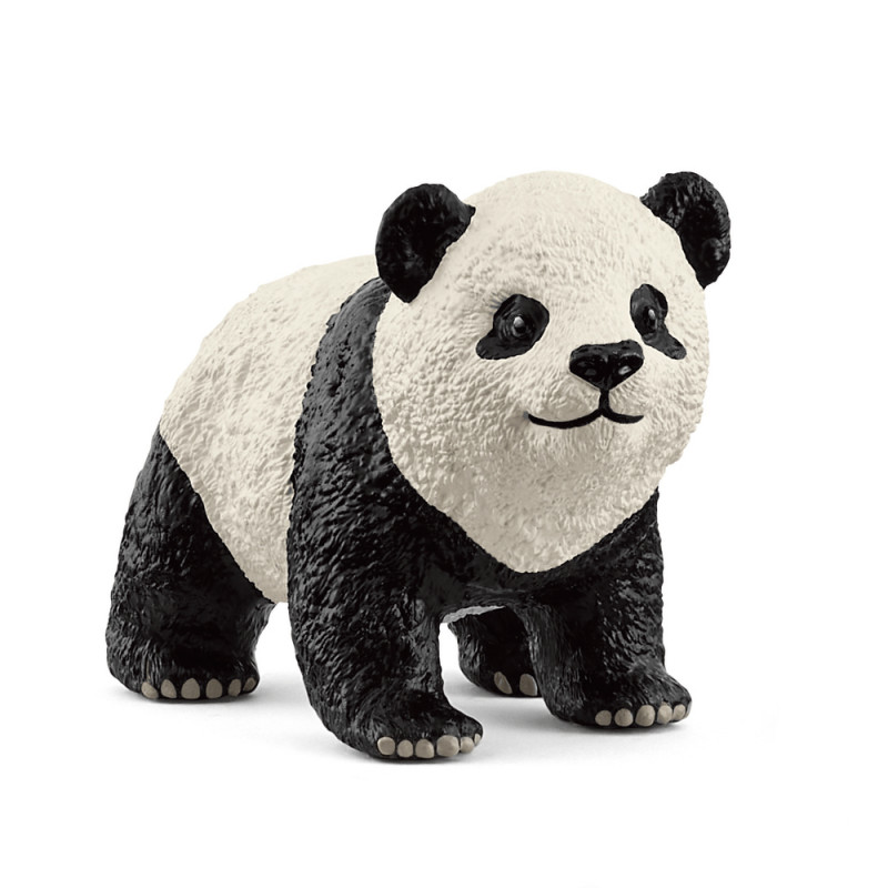 Figurine de jeune panda géant, coloris noir/blanc