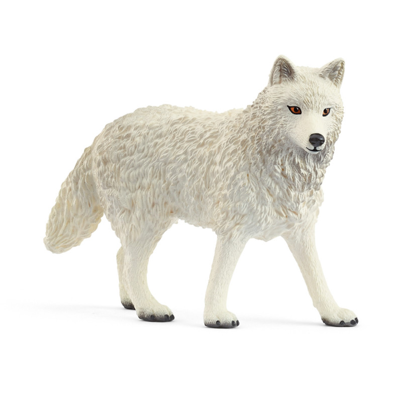 Figurine de loup arctique, coloris blanc - L. 8,2c