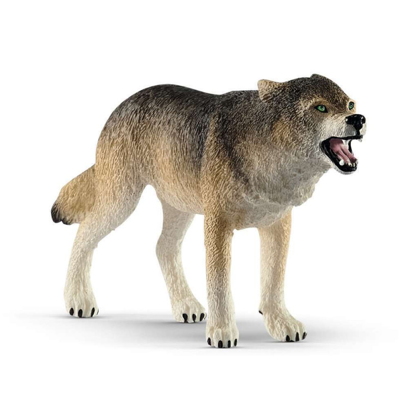 Figurine de loup pour enfant en plastique