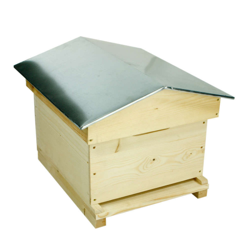 Ruche dadant 10 cadres avec toit chalet : L67xl54x