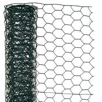 Grillage : hexagonal, acier, vert, 500x50cm