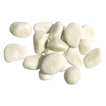 Gravier roulé de marbre 15/25mm, blanc - 10kg