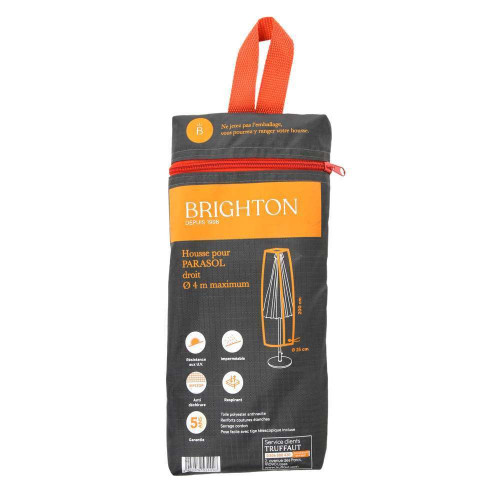 Housse pour parasol droit D. 4 m polyester anthrac
