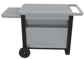 Chariot barbecue : acier, 53x130x73cm